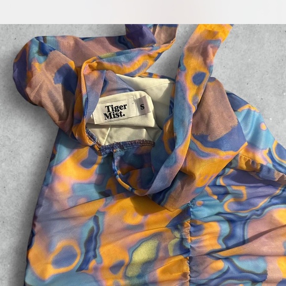 Tiger Mist Colorful Abstract Halter Dress - Picture 2 of 2